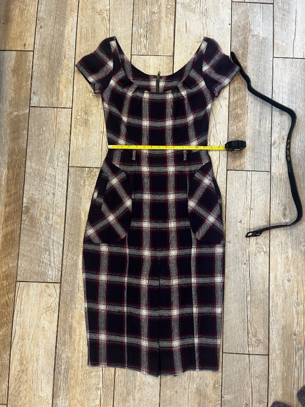 Vintage RARE L.A.M.B by Gwen Stefani Plaid Belted Dress 4/6 - Picture 11 of 16